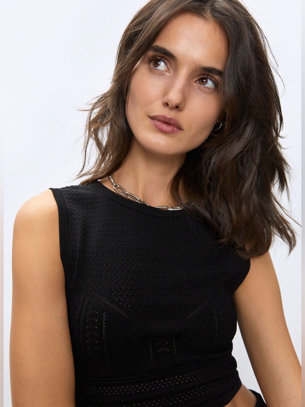 Aritzia Babaton Pointelle Tank - Black
